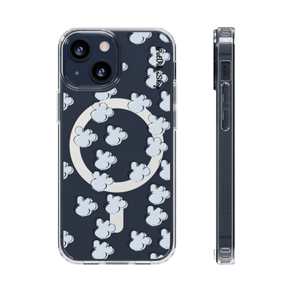 Magnetic Clear Phone Case With Paw Prints