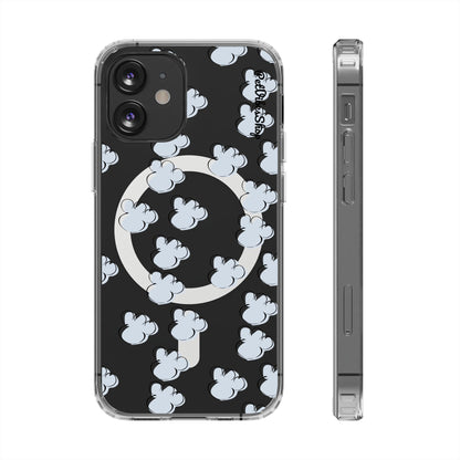 Magnetic Clear Phone Case With Paw Prints