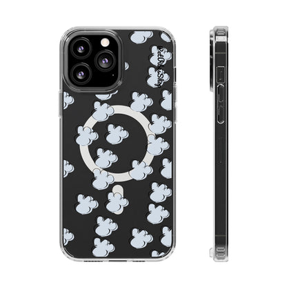 Magnetic Clear Phone Case With Paw Prints