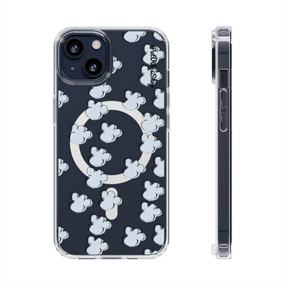 Magnetic Clear Phone Case With Paw Prints