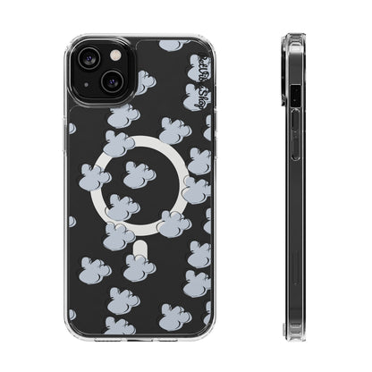 Magnetic Clear Phone Case With Paw Prints