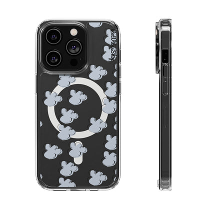 Magnetic Clear Phone Case With Paw Prints