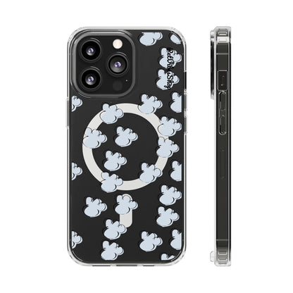 Magnetic Clear Phone Case With Paw Prints