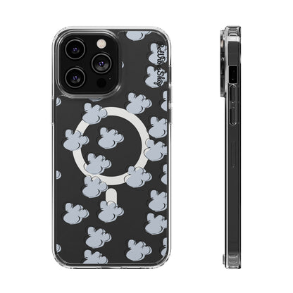 Magnetic Clear Phone Case With Paw Prints