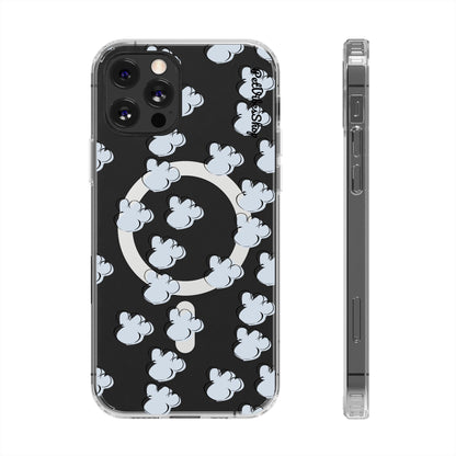Magnetic Clear Phone Case With Paw Prints